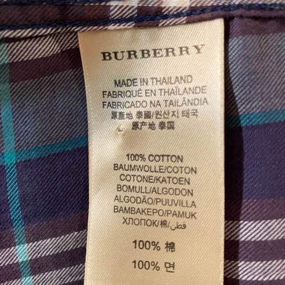 BURBERRY BRIT Mens Plaid Button Down Shirt Sz XL - Picture 10 of 13